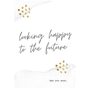 Poster "Looking happy to the future"